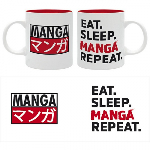 EAT SLEEP MANGA REPEAT - Mug 320 ml - Asian Art
