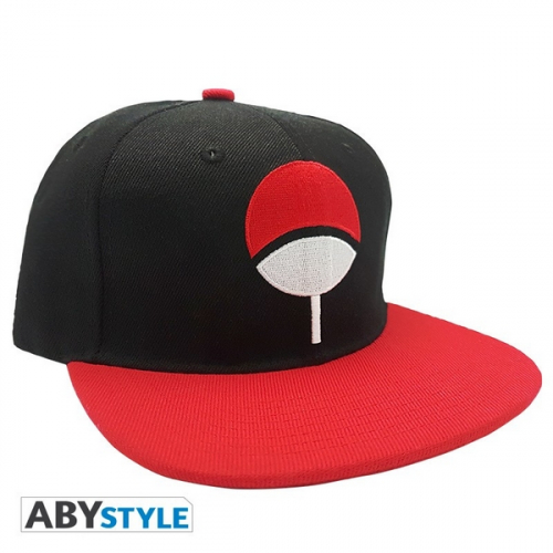 NARUTO SHIPPUDEN Casquette snapback Uchiwa Noir et Rouge