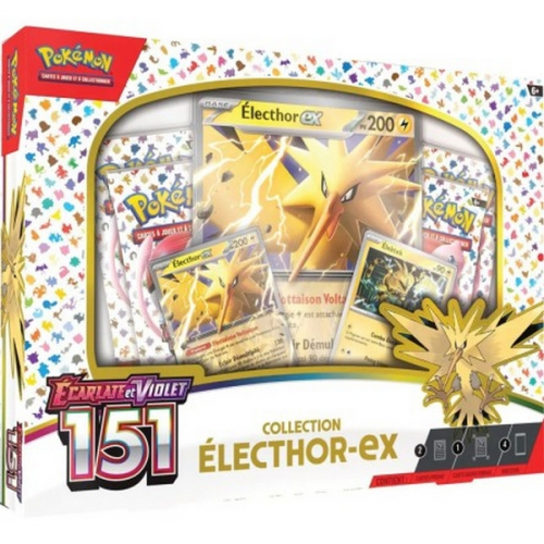 Pokémon Coffret - 4 Boosters EV3.5 - Écarlate et Violet - 151 - Électhor EX (VF)