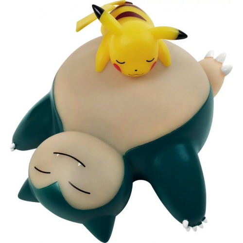 Pokemon Figurine Lumineuse - Ronflex et Pikachu Endormi 25 cm