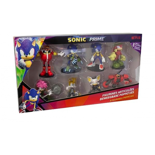 8 Figurines Articulées Sonic Prime